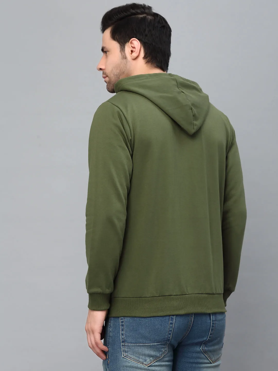 Hooded Printed Fleece Jacket