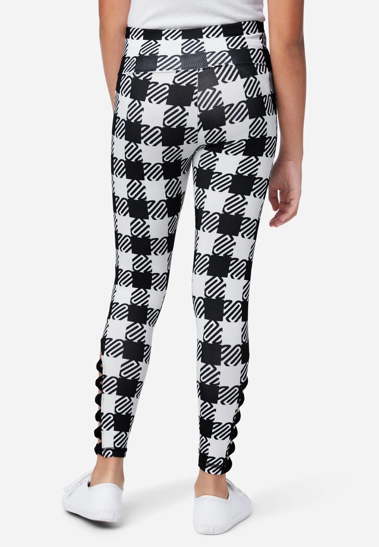 J Sport Patterned Lace-Up Full-Length Leggings