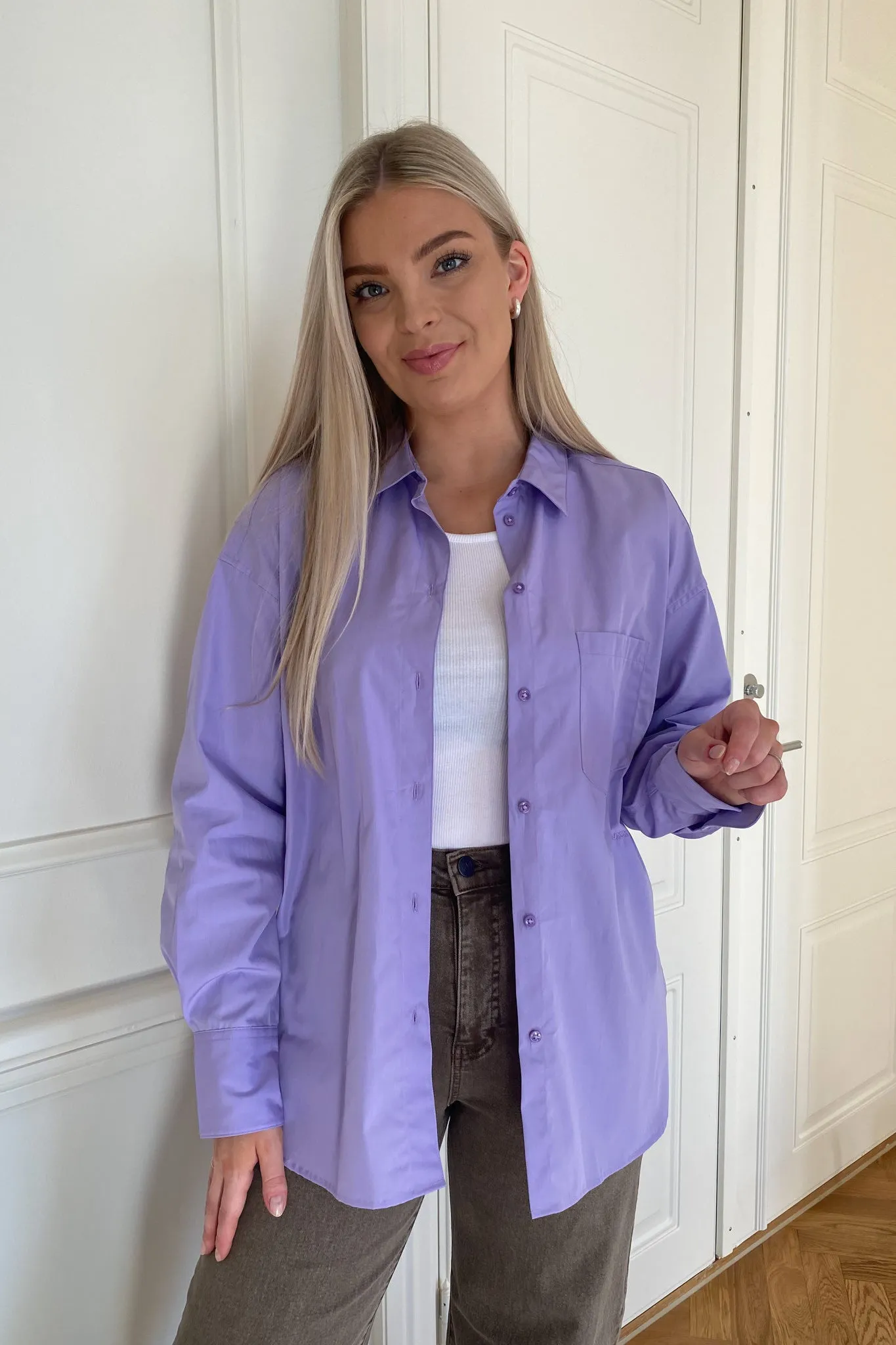 JXJamie Oversized Skjorte - Lilla