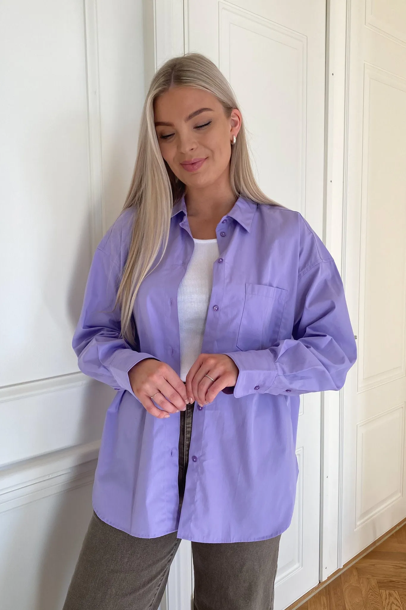 JXJamie Oversized Skjorte - Lilla