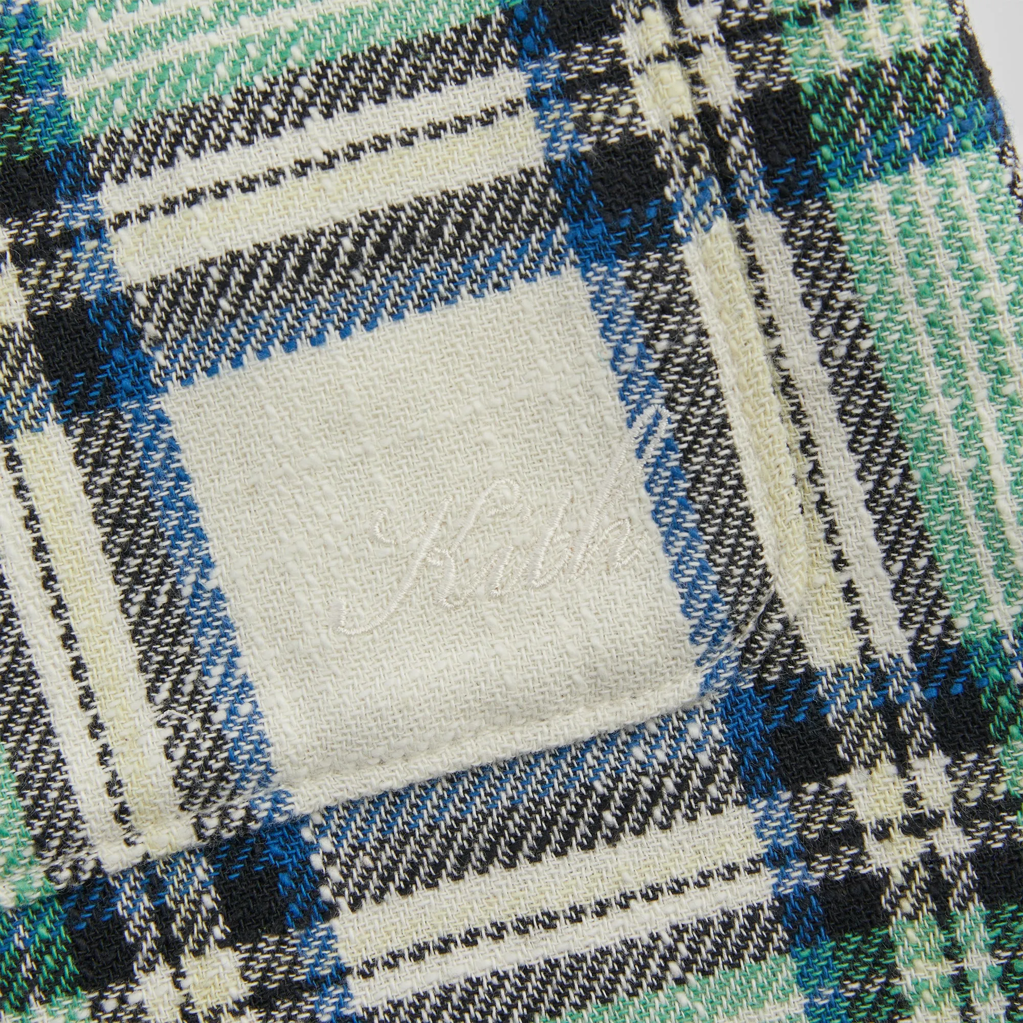 Kith Plaid Boxy Collared Overshirt - Sandrift