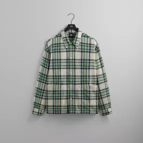 Kith Plaid Boxy Collared Overshirt - Sandrift