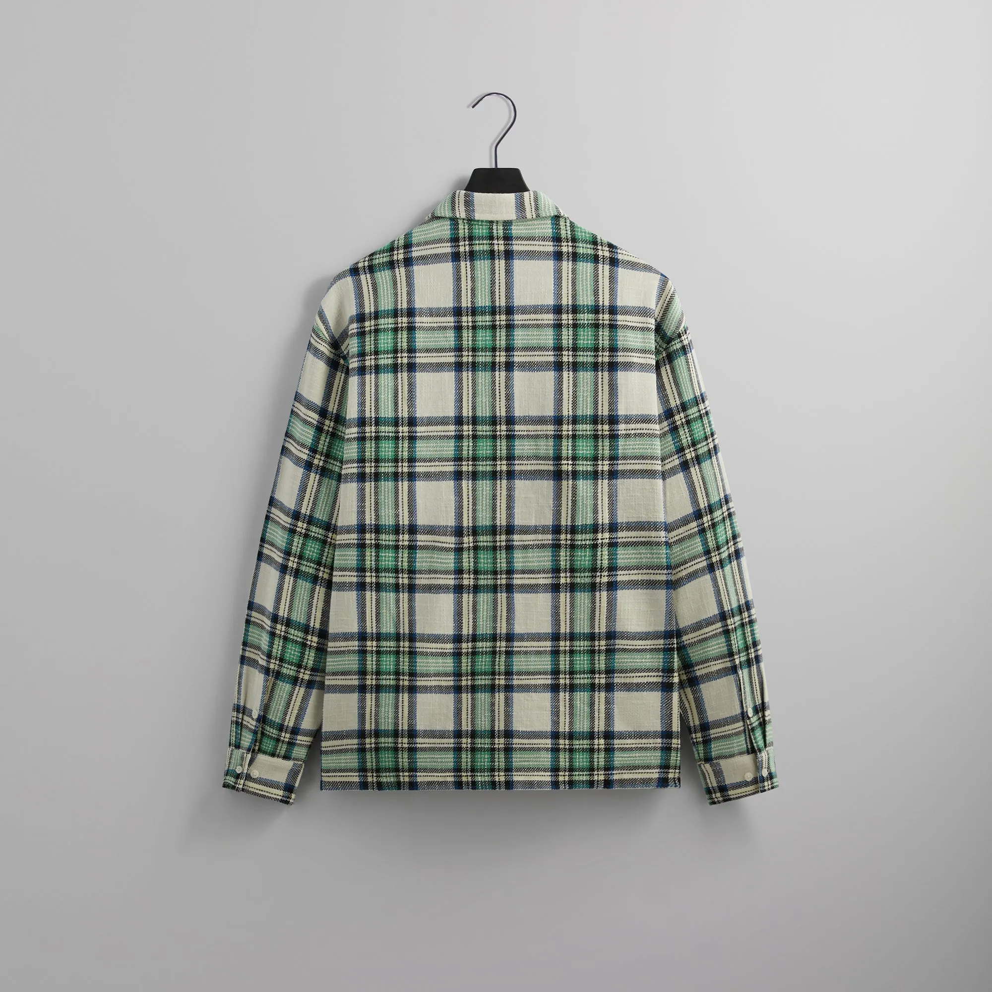 Kith Plaid Boxy Collared Overshirt - Sandrift