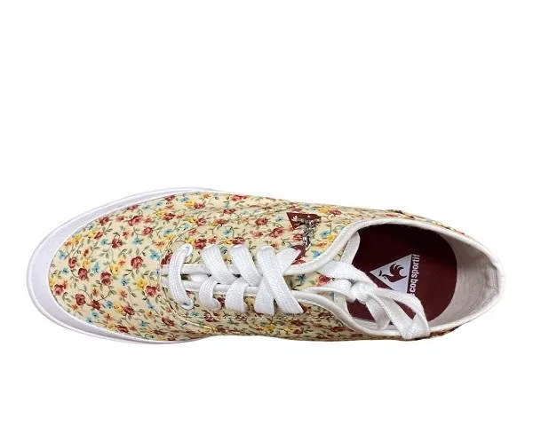 Le Coq Sportif girl's sneakers shoe with Grandville 1511035 patterned flowers