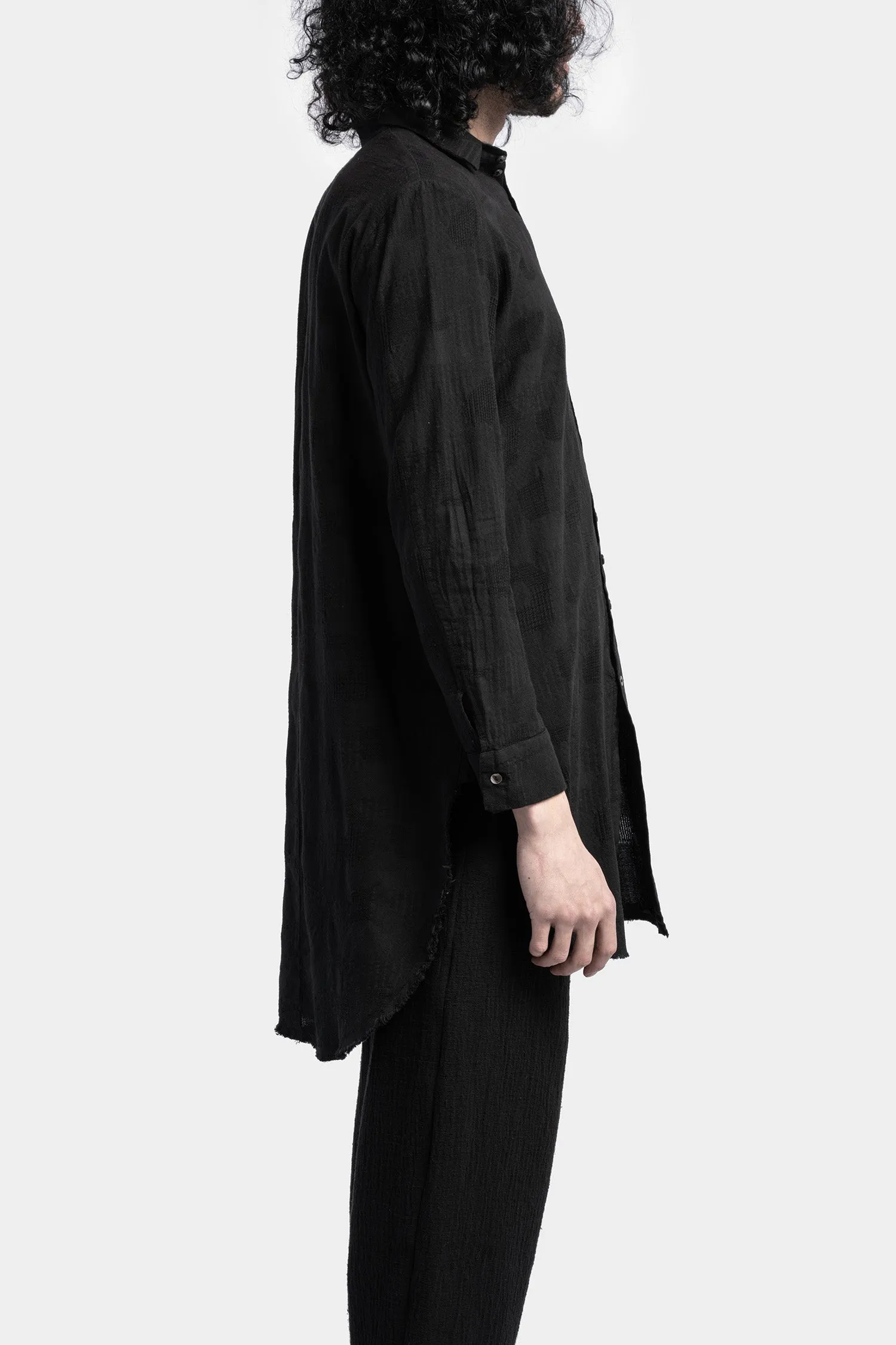 Long lightweight jacquard shirt