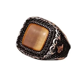 Luxury International Jewelry Fashion Tiger Eye Stone Ring