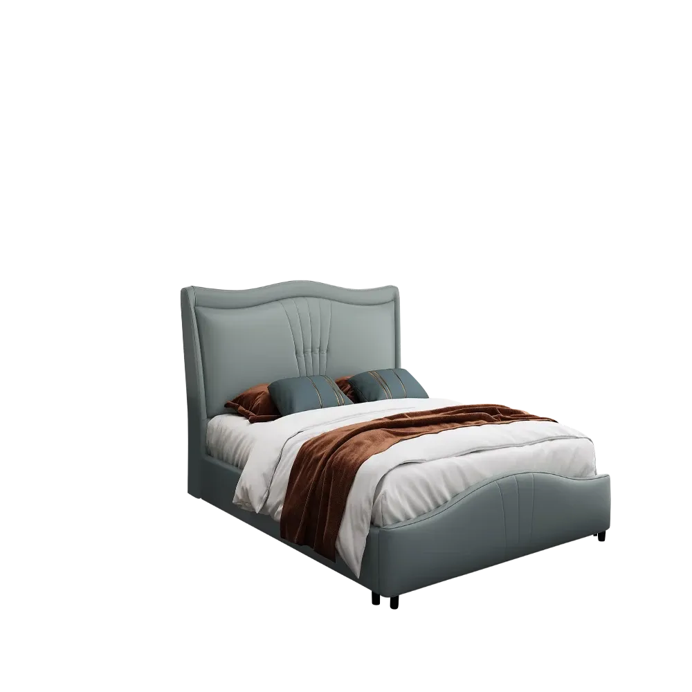 Masco Luxury Upholstered Bed In Leatherette