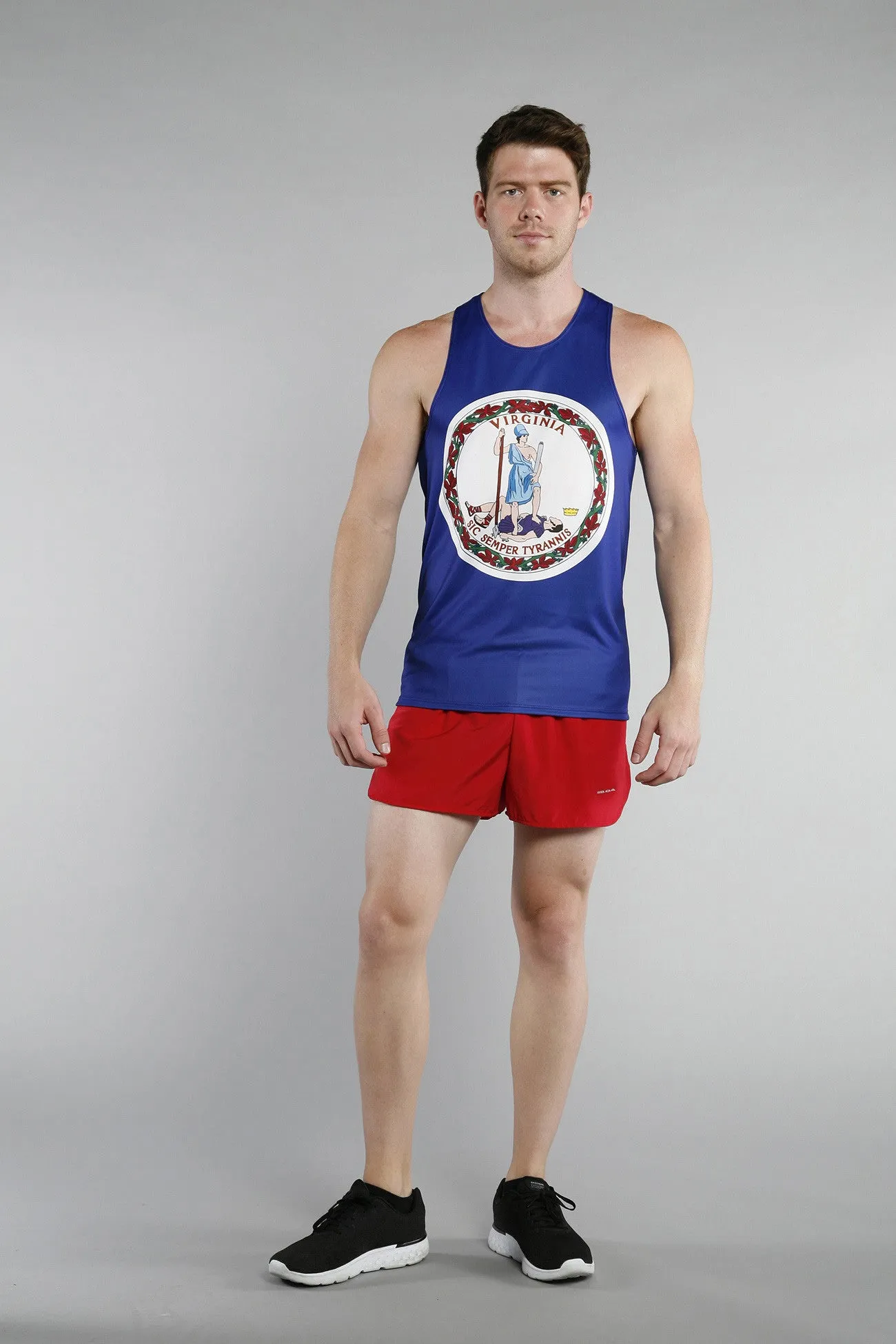 Men's Printed Singlet- Virginia