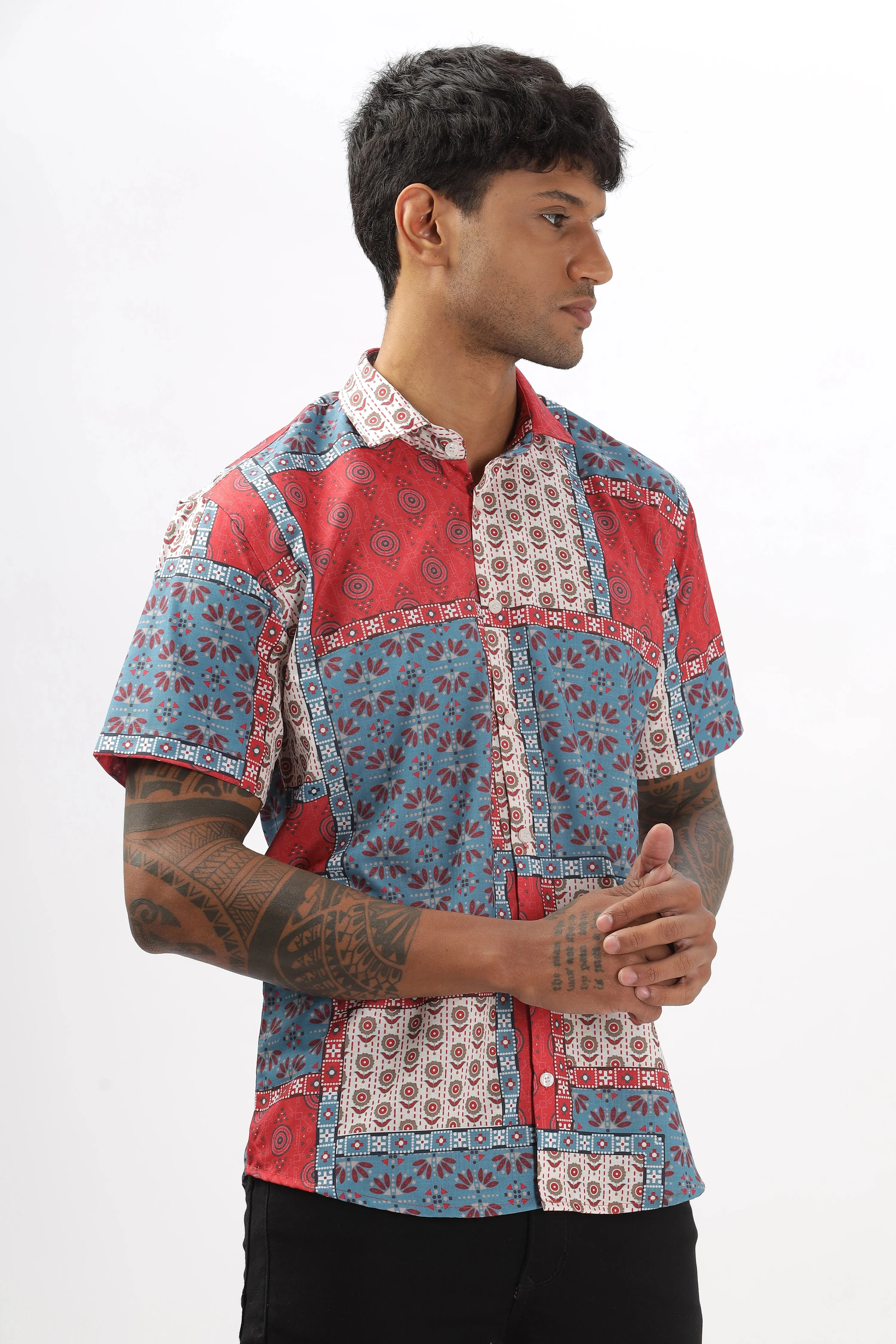 Multicolour bandana printed shirt