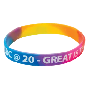 Multicoloured Printed Wristbands - Unprinted sample