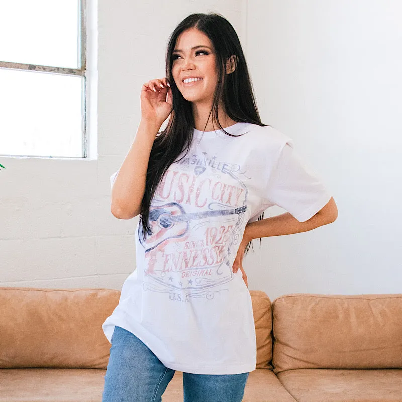 Nashville Music City Oversized Tee