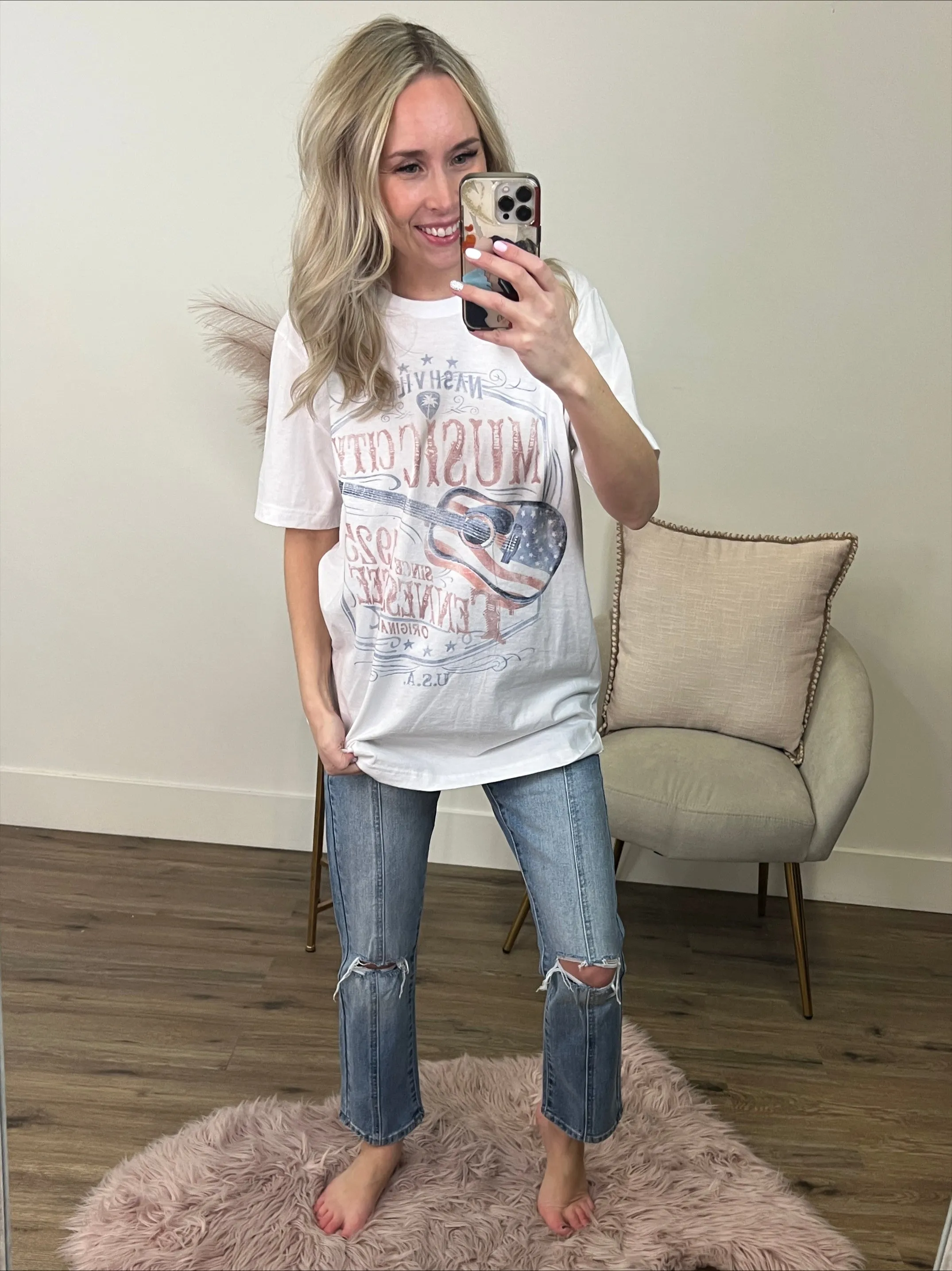 Nashville Music City Oversized Tee