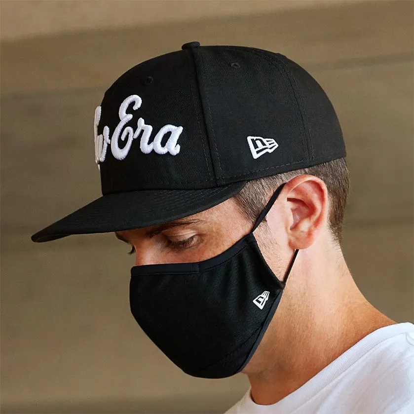 New Era Plain Face Mask - Black