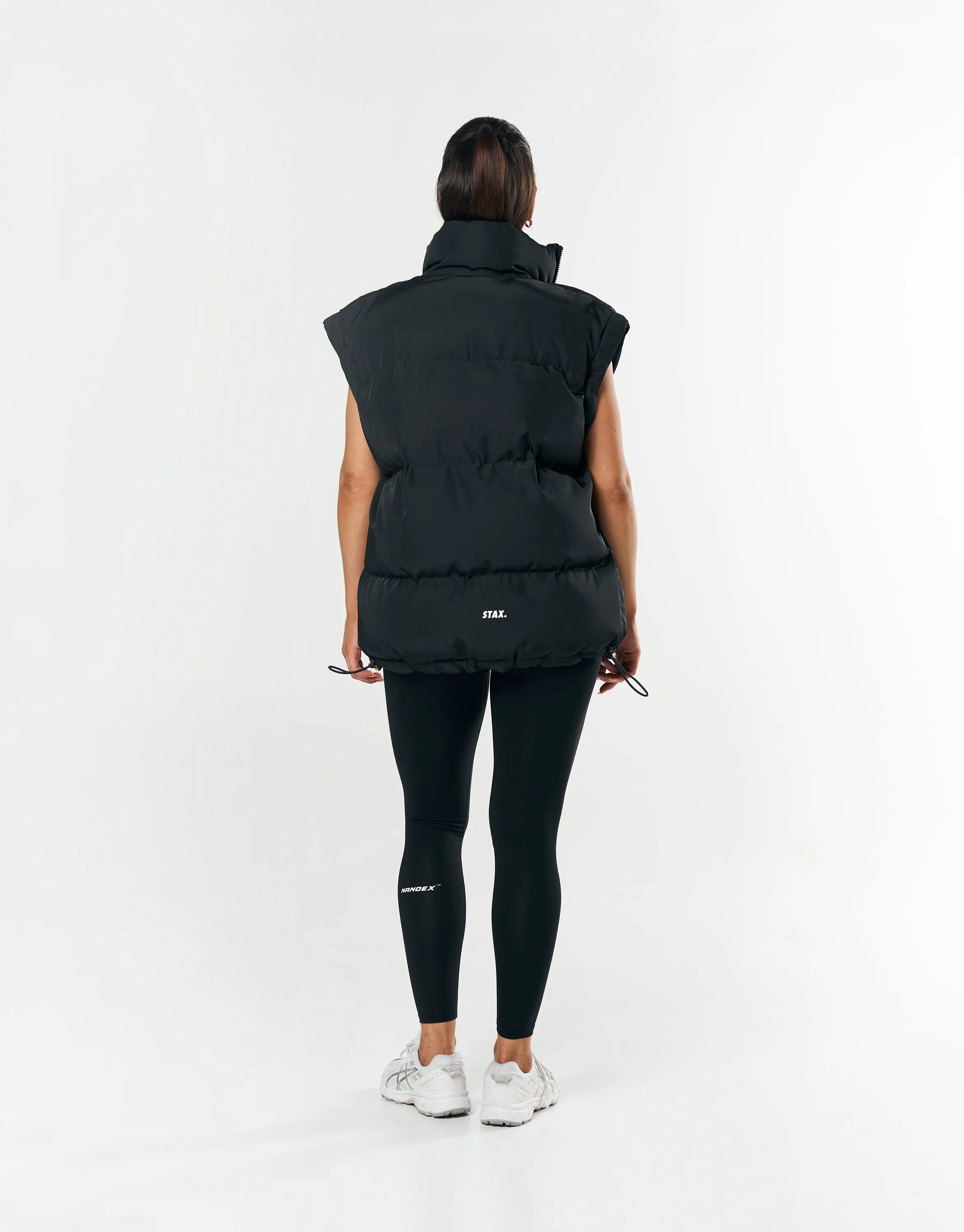 Oversized Sleeveless Puffer - Black