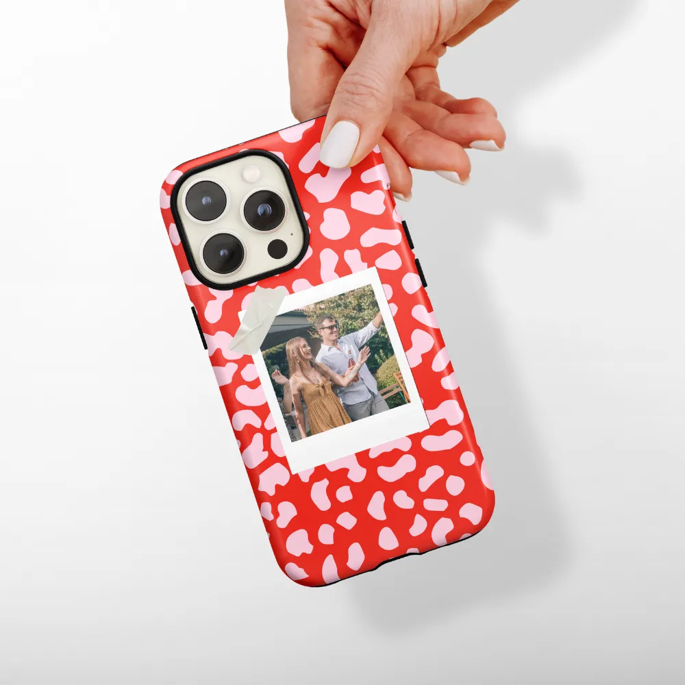 Patterned Personalised Polaroid Bestie Phone Case - Upload Your Photo