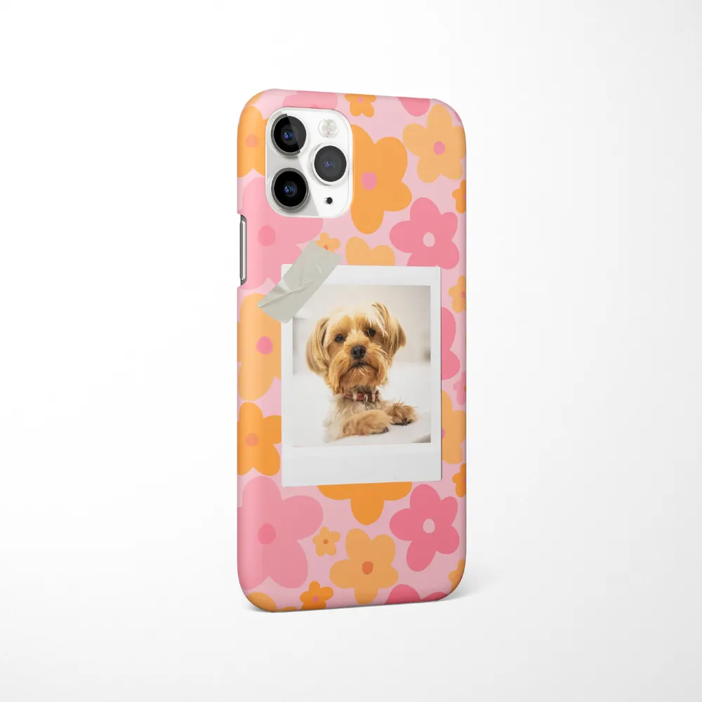 Patterned Personalised Polaroid Dog Phone Case - Upload Your Photo