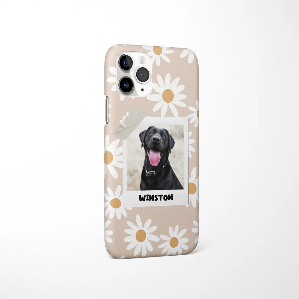 Patterned Personalised Polaroid Dog Phone Case - Upload Your Photo