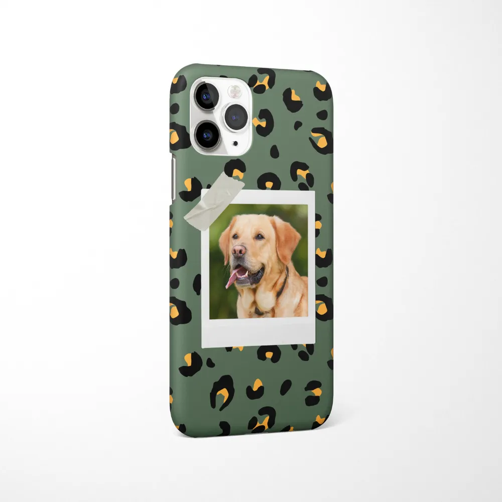 Patterned Personalised Polaroid Dog Phone Case - Upload Your Photo