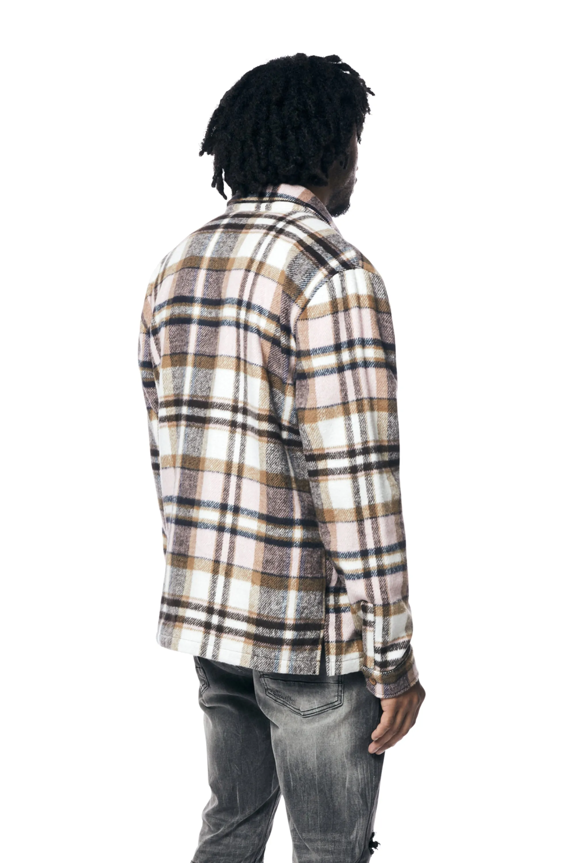 Plaid Flannel Overshirt - Himalaya