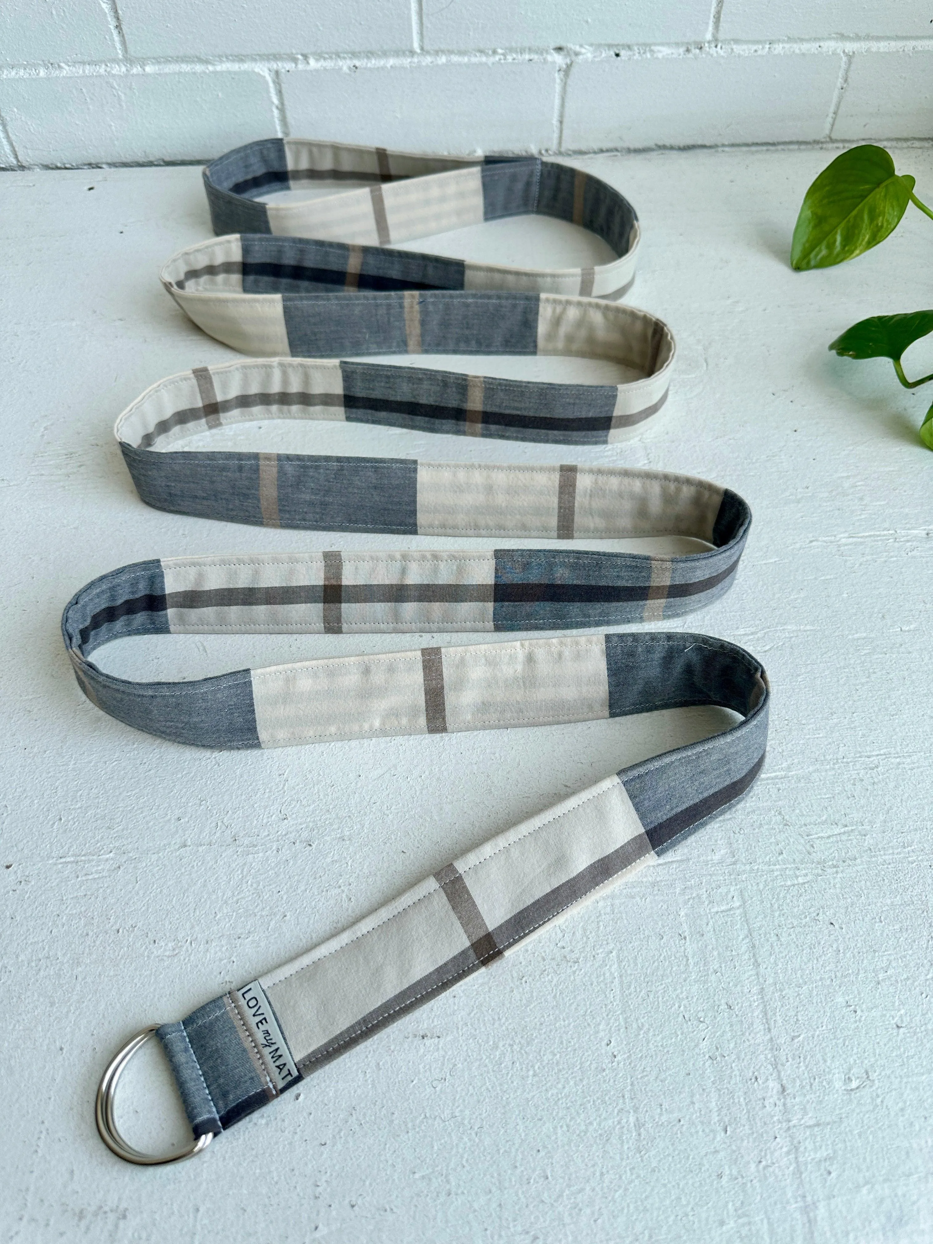 Plaid Yoga Strap