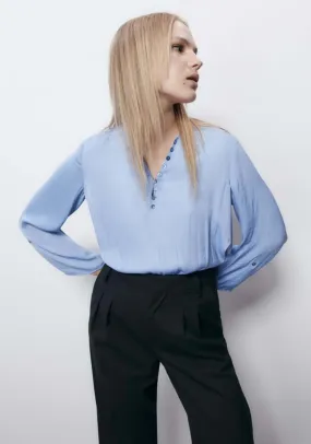 Plain Blouse - Blue