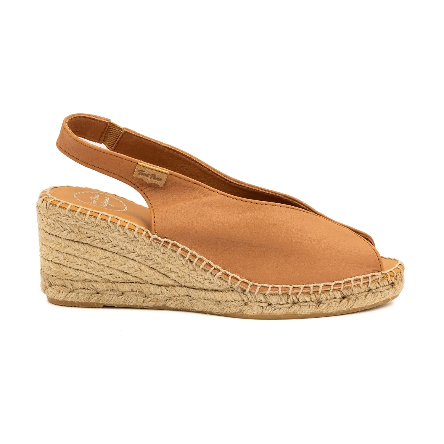 Plain Leather Wedges For Women - Laila-P