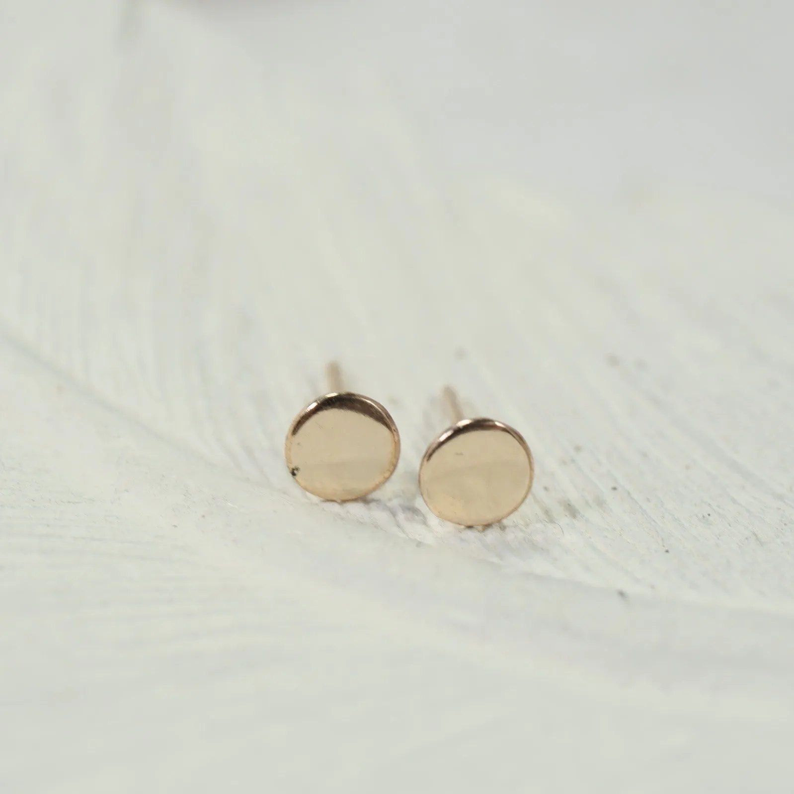 Post Earring Plain Disk 3mm Choose Your Metal