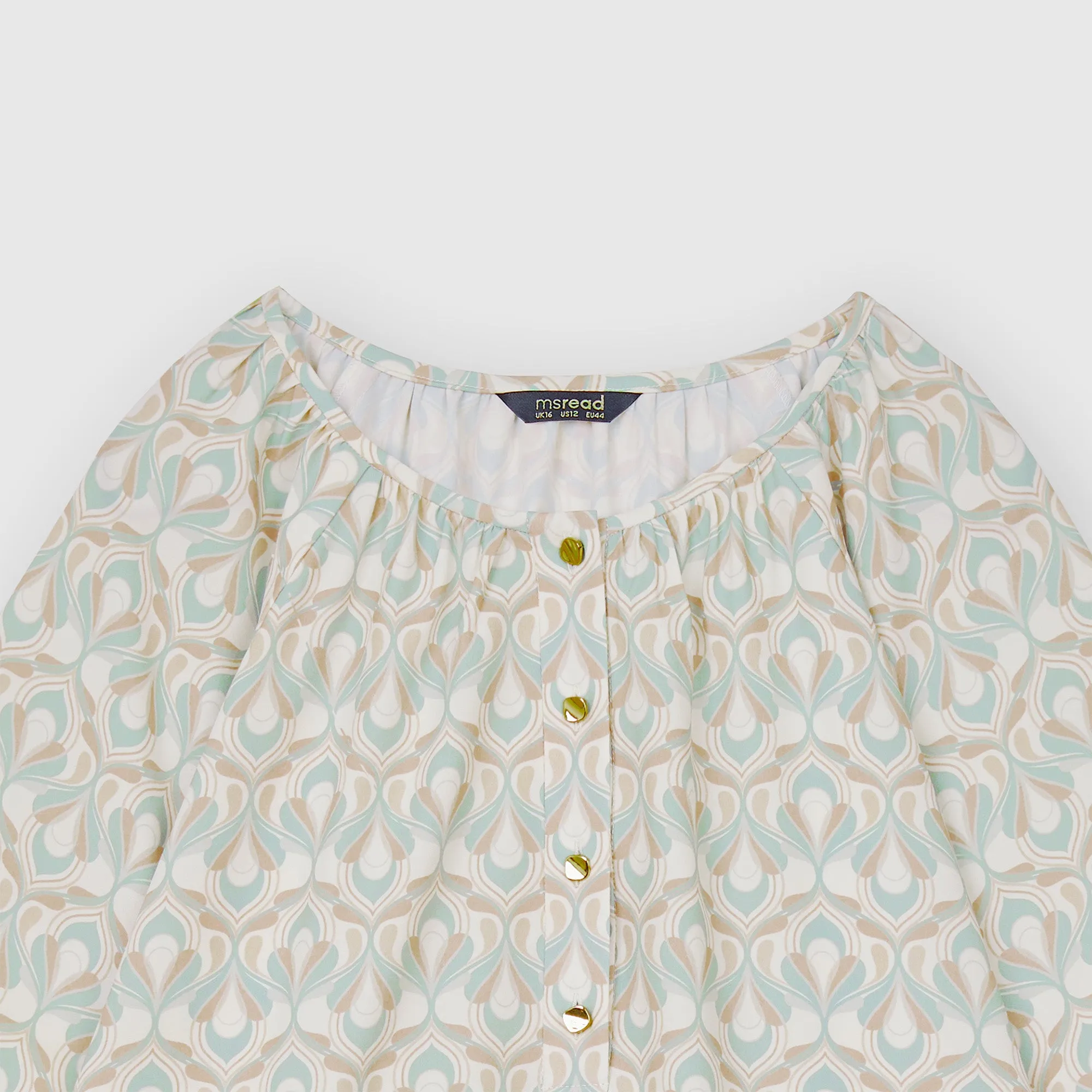 Printed Peasant Top