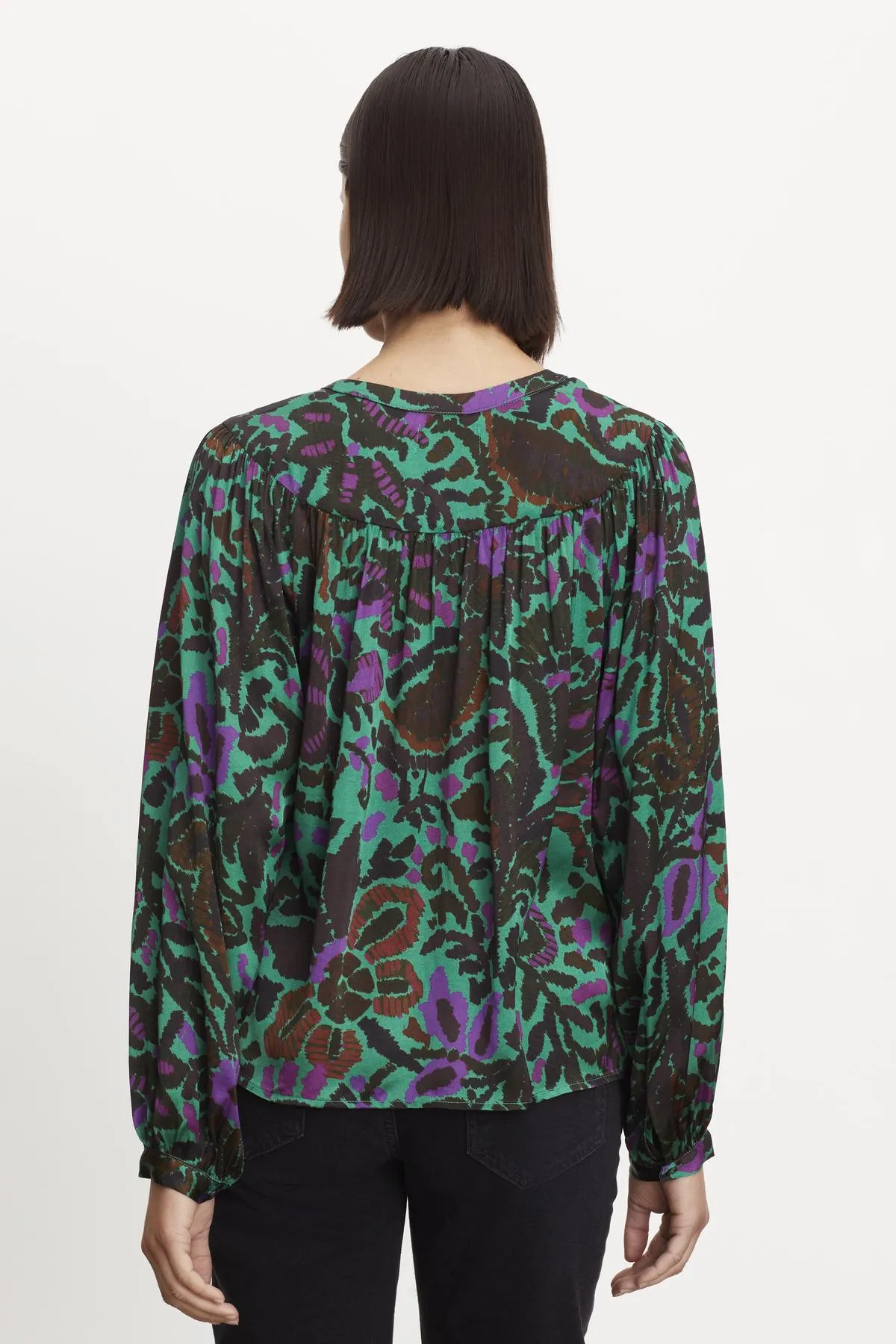 REEVE PRINTED PEASANT BLOUSE