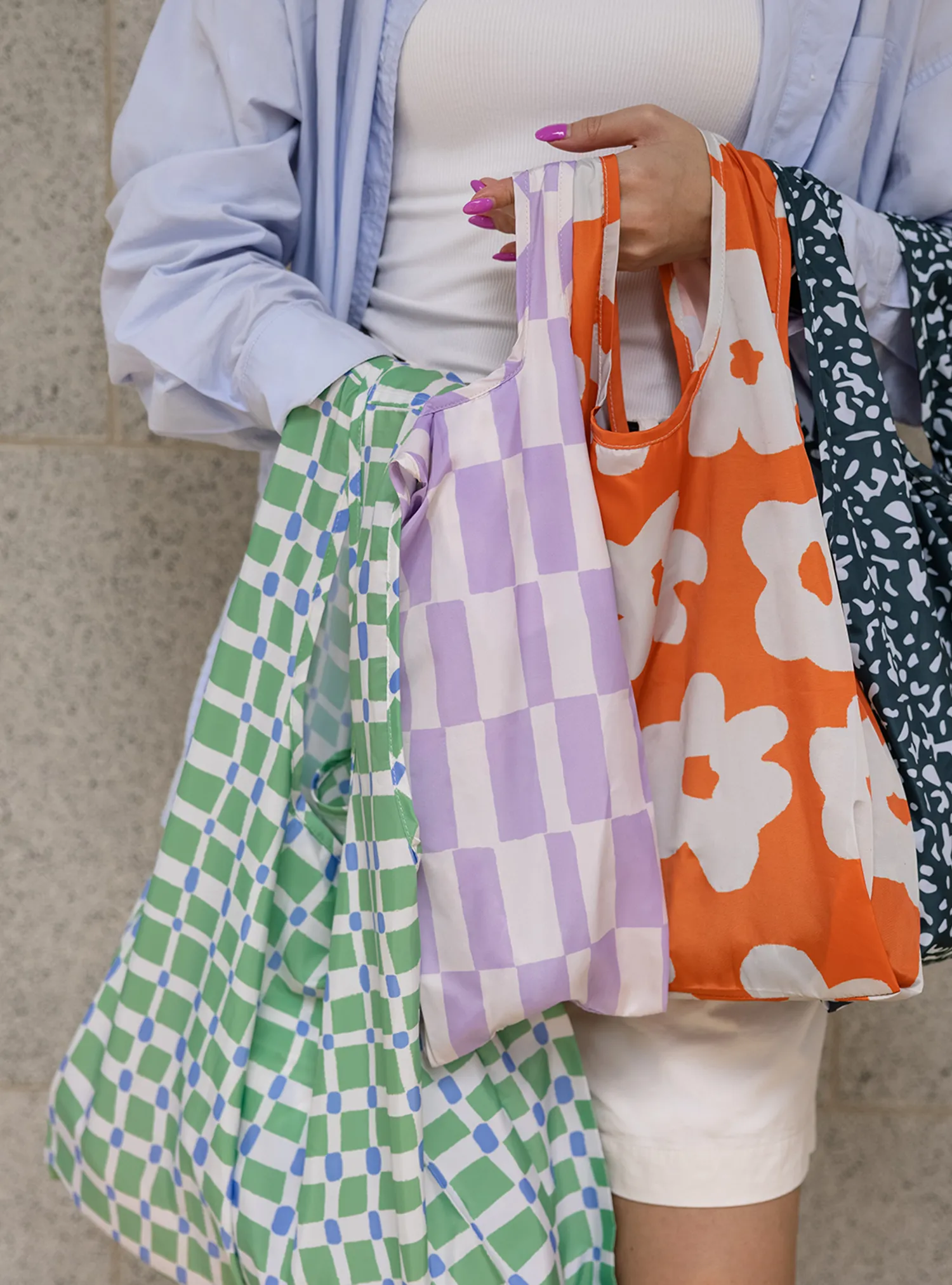 Reusable Bag (Plaid Green)