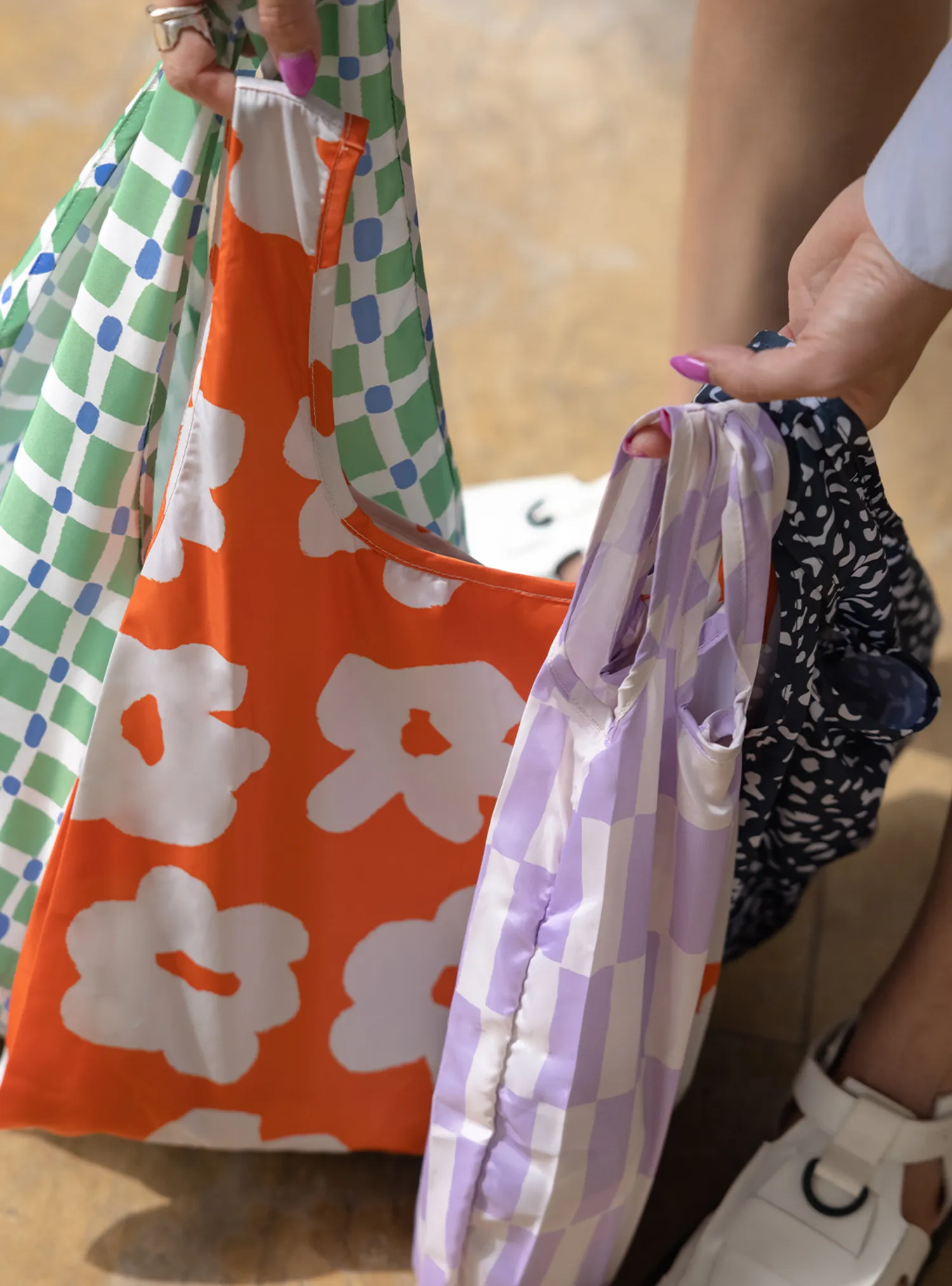 Reusable Bag (Plaid Green)