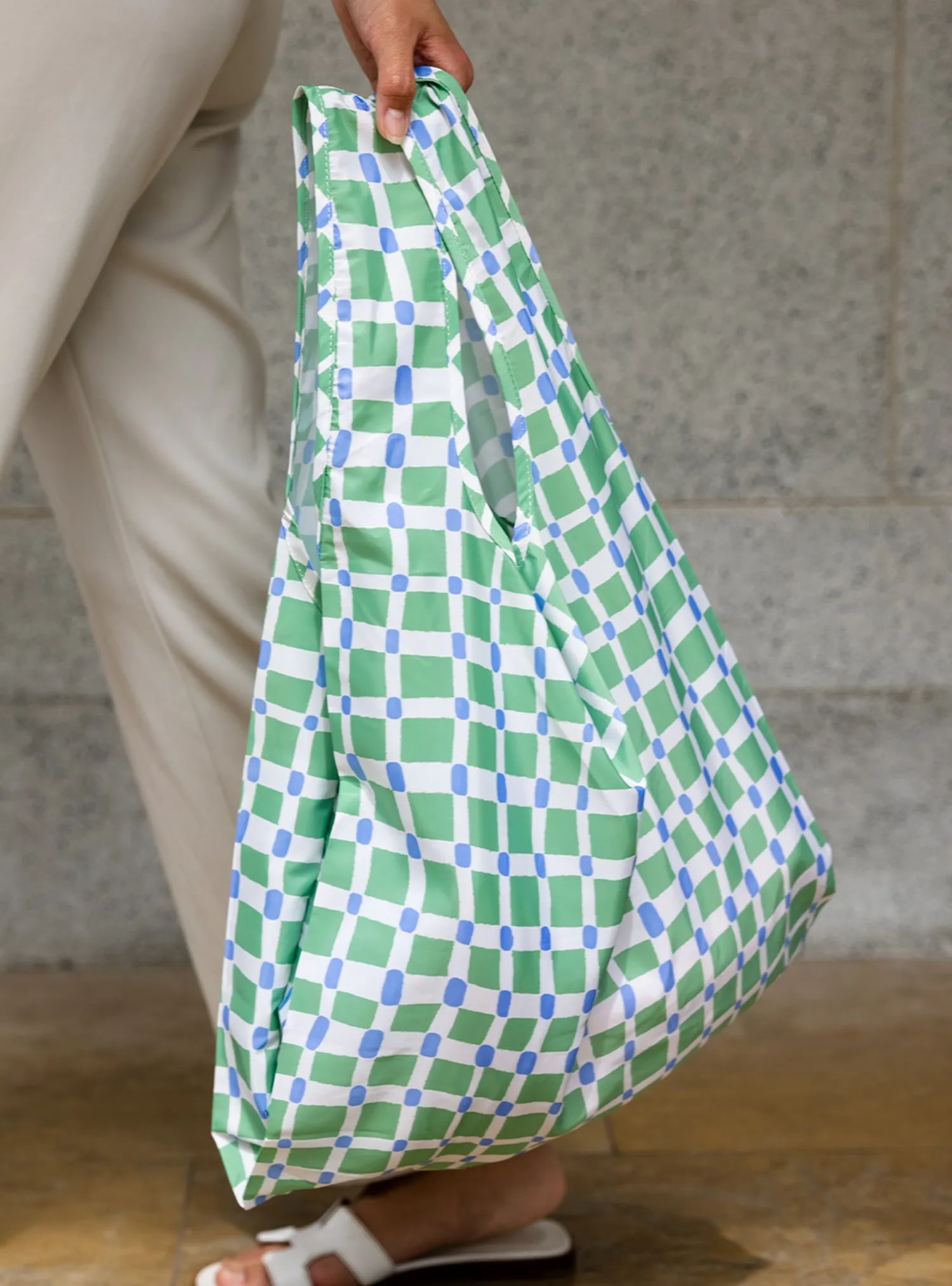 Reusable Bag (Plaid Green)