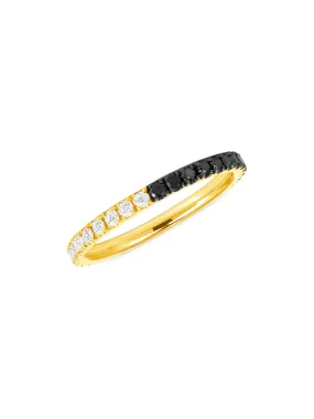 Reversible Ring Black Diamond 14K