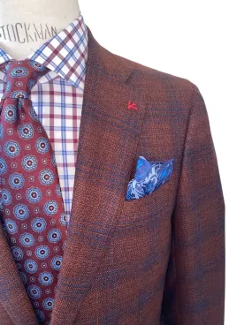 Rust and Navy Plaid Sportcoat