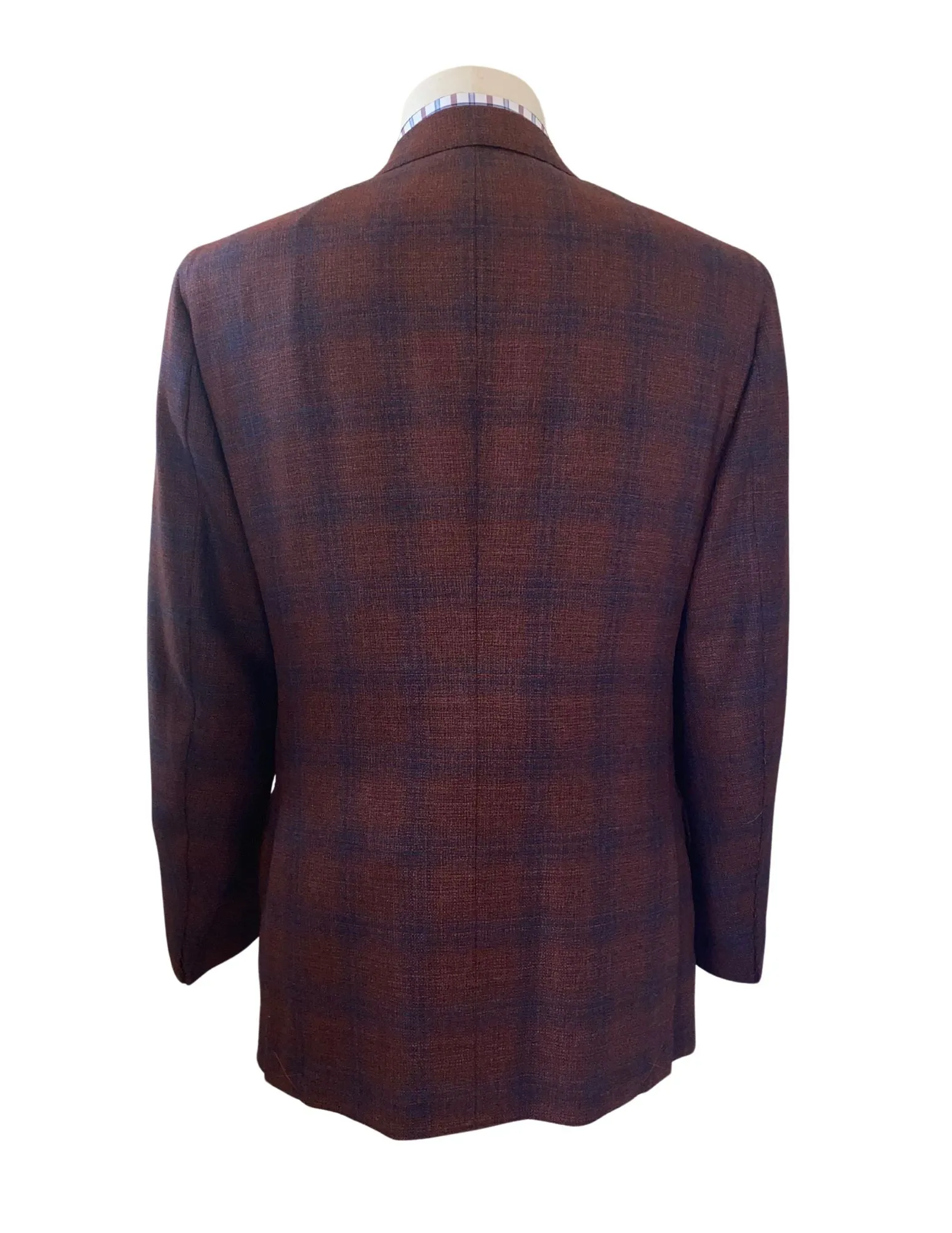 Rust and Navy Plaid Sportcoat