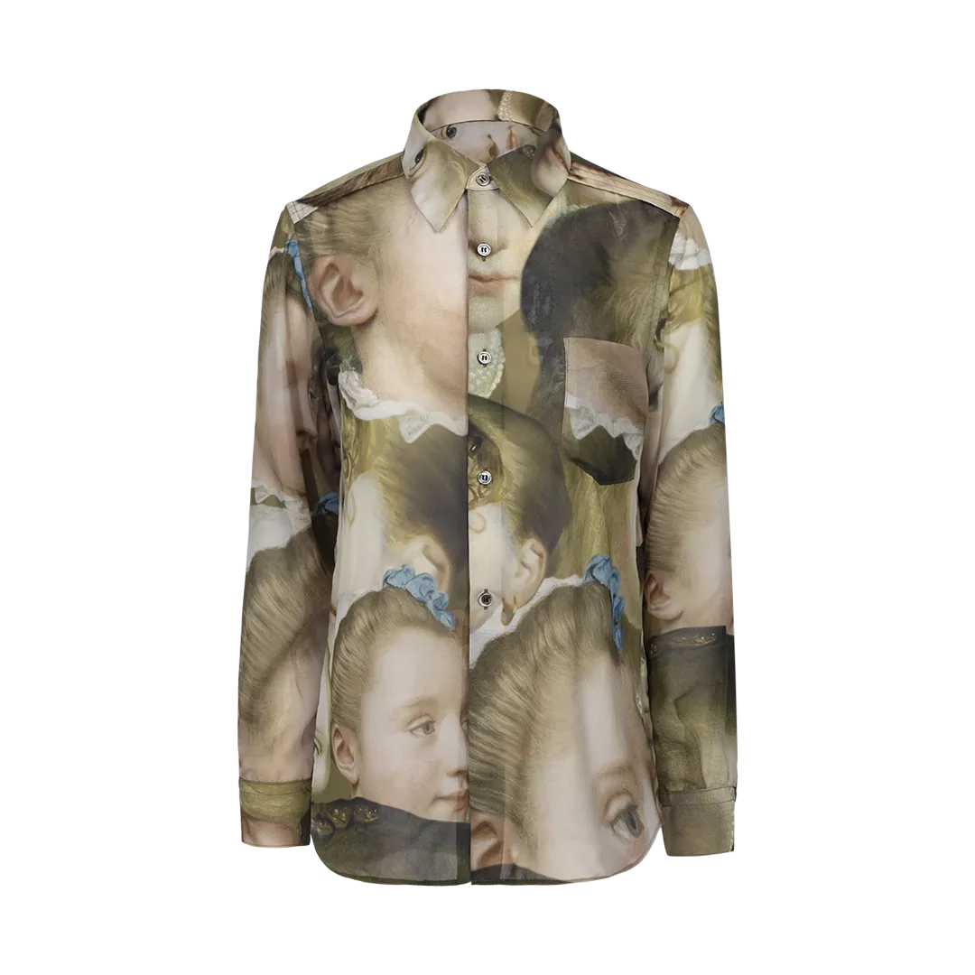 Semi-Sheer Portrait Shirt