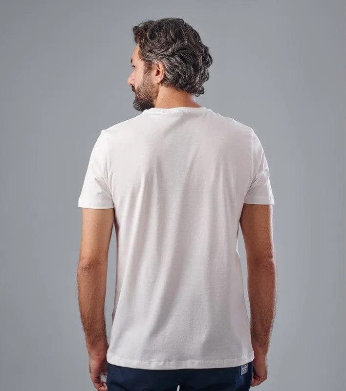 Short-Sleeved Patterned T-Shirt - OFF WHITE