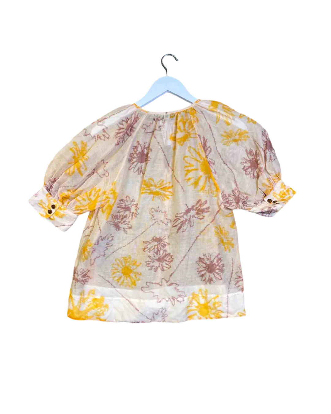 Size 0 (6) - Lee Mathews Sheer Floral Top