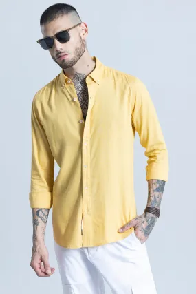 Sleek Style Plain Yellow Shirt