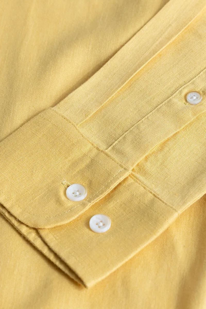 Sleek Style Plain Yellow Shirt