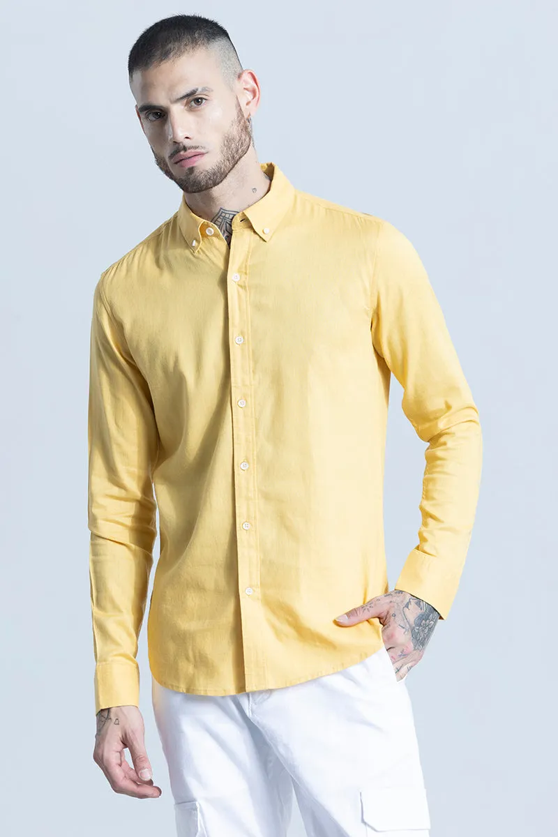 Sleek Style Plain Yellow Shirt