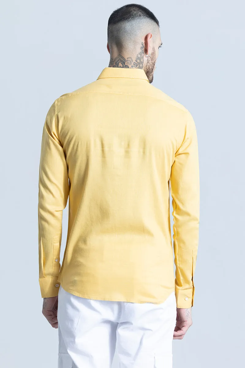 Sleek Style Plain Yellow Shirt