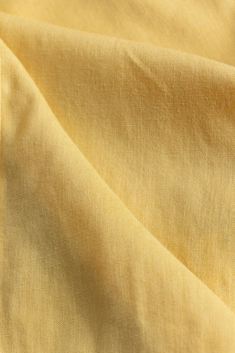 Sleek Style Plain Yellow Shirt