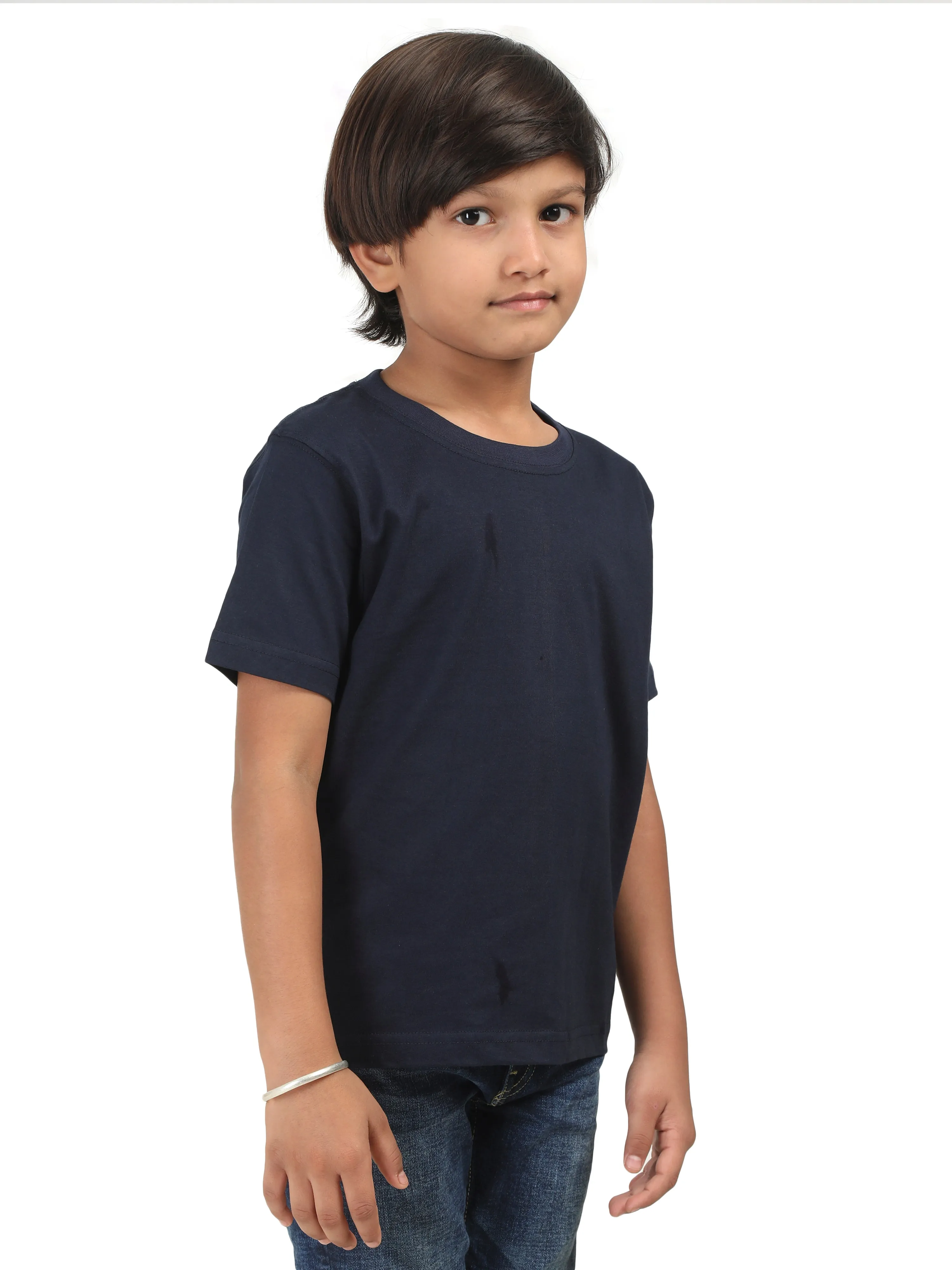 Solids: Plain Black Kids Tshirt