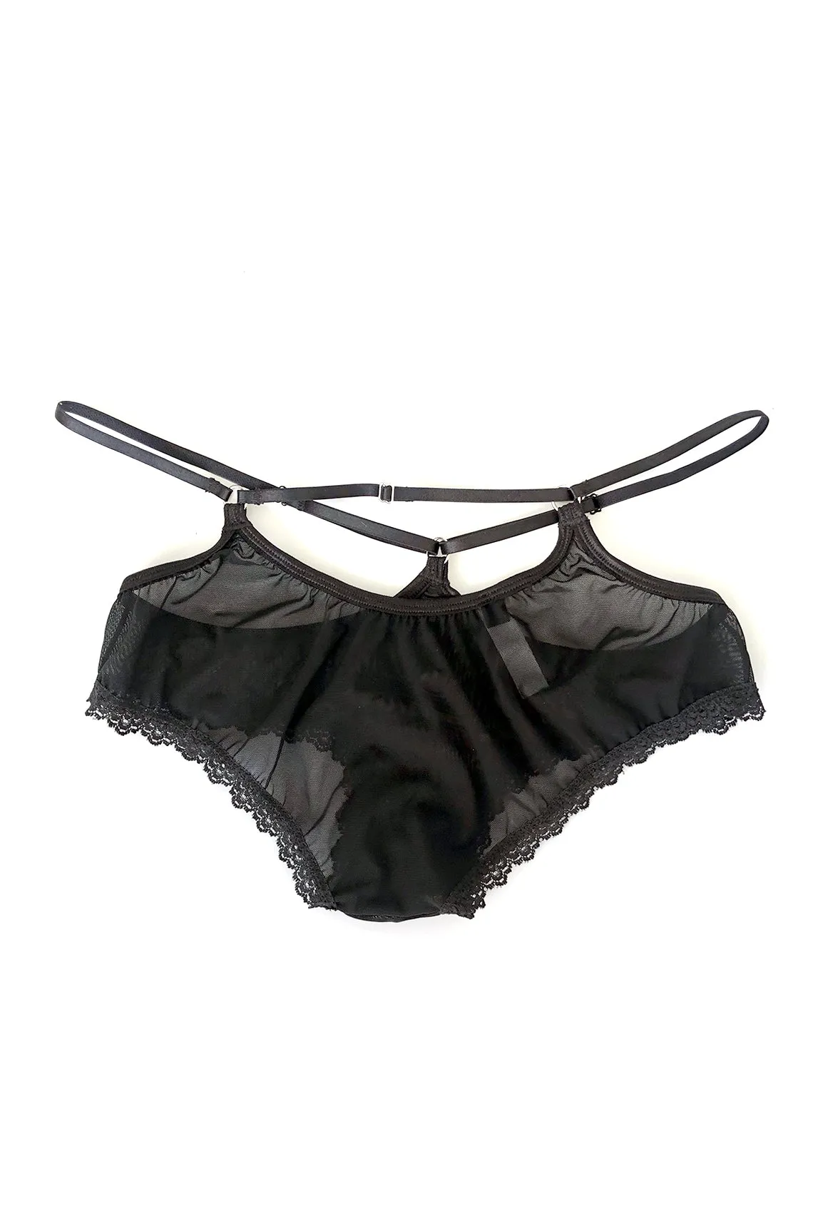 Sunset Panty in Sheer Black Recycled Mesh