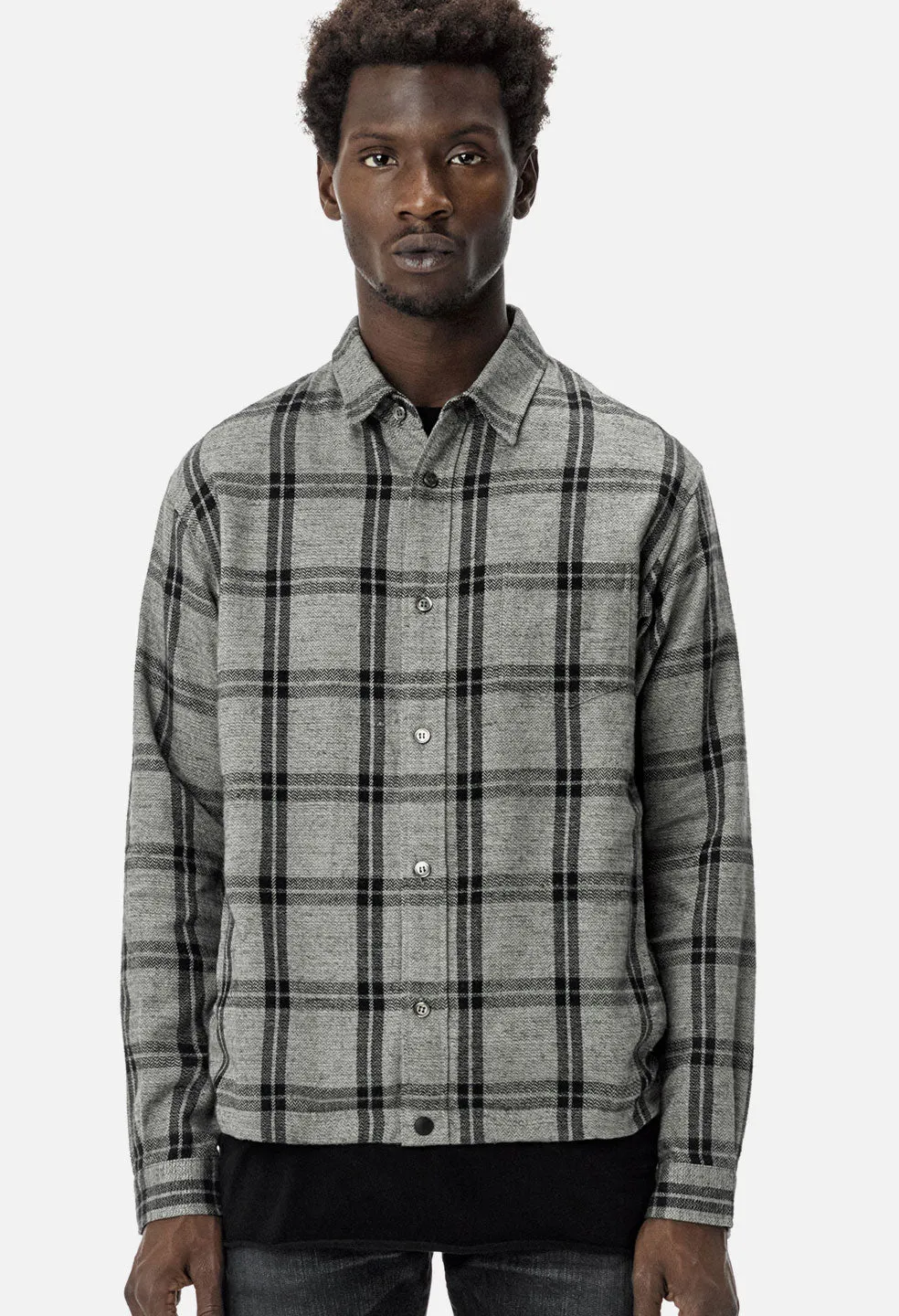 Switch Overshirt / Grey Plaid