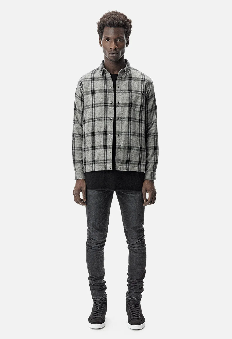 Switch Overshirt / Grey Plaid