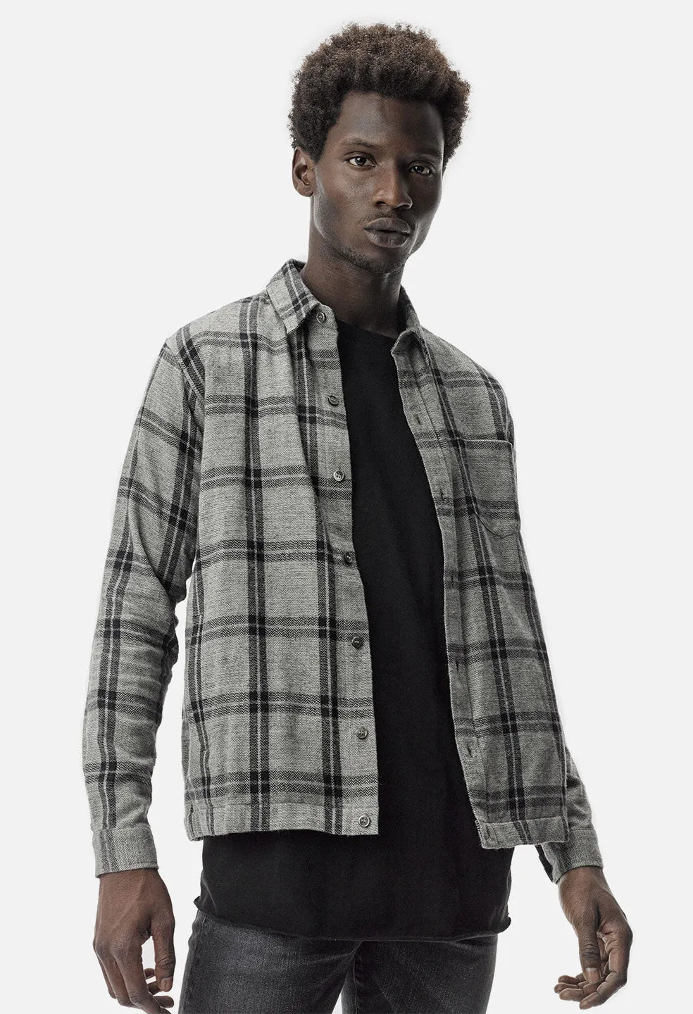 Switch Overshirt / Grey Plaid