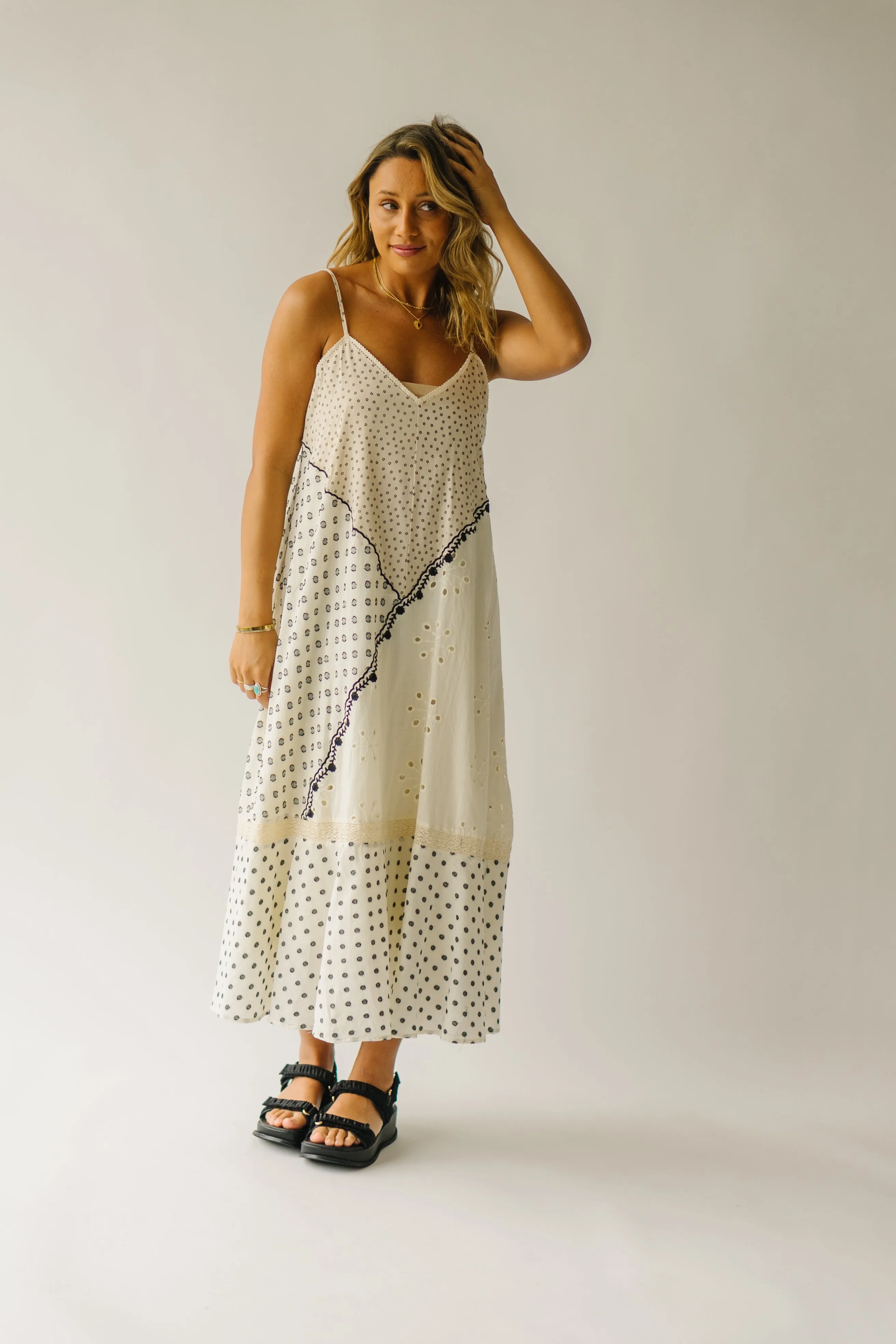 The Hurley Patterned Tank Dress in Cream