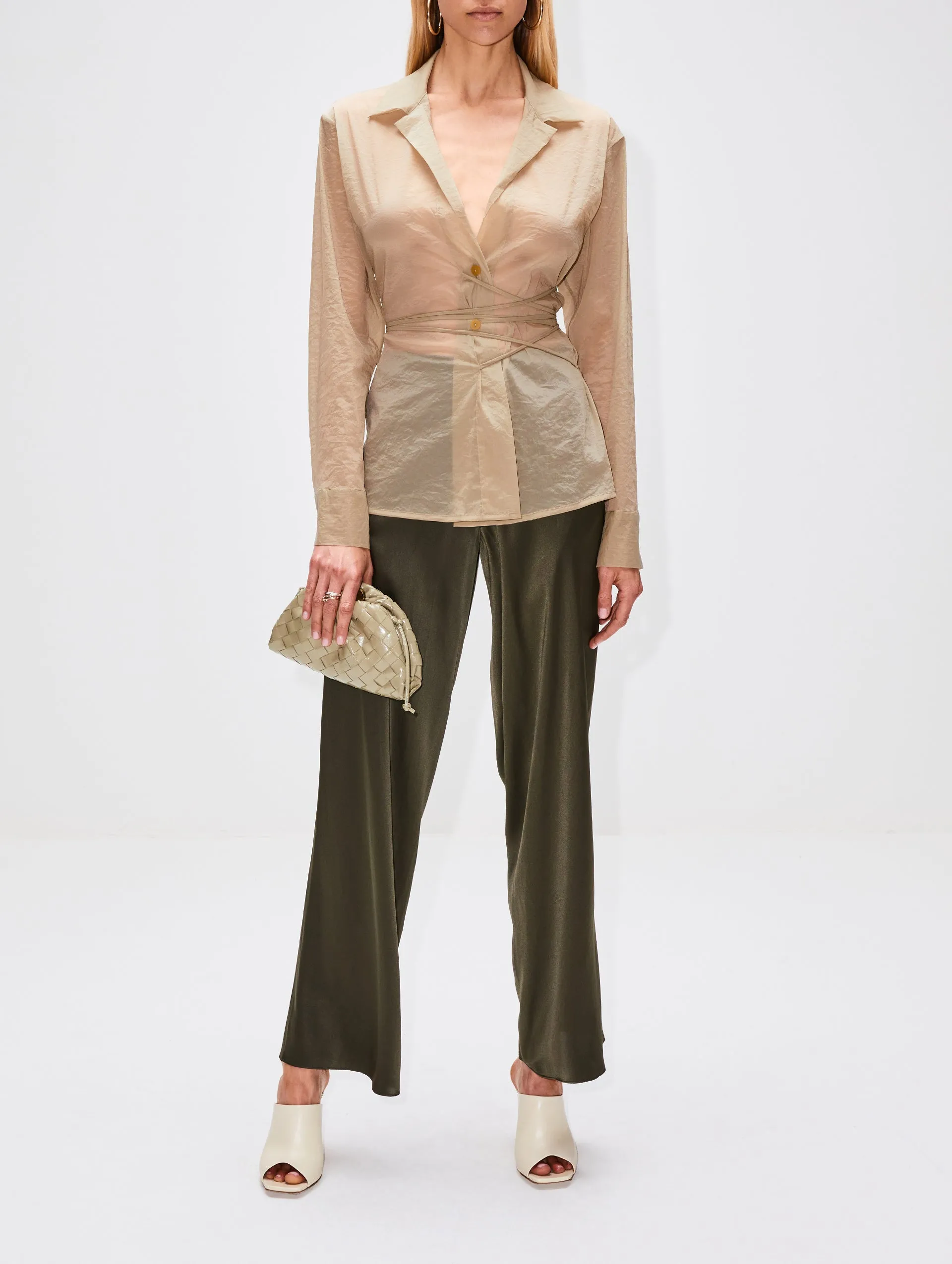 Tidal Tie Front Sheer Shirt